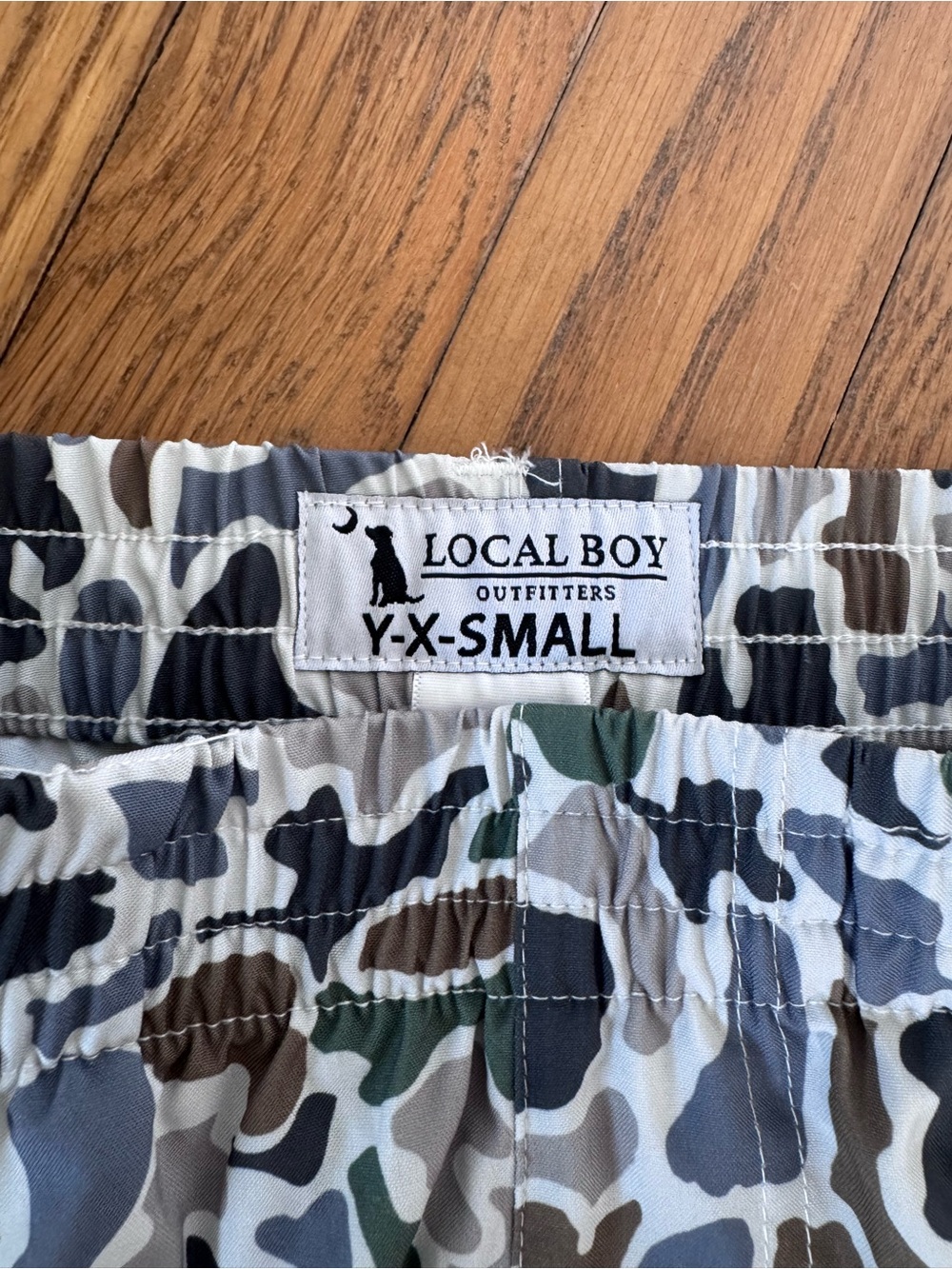 Local boy Camo Print boys volleyball Shorts - Green/Brown/Grey - Picture 3 of 3
